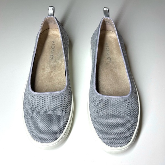 Vionic Womens Uptown Skimmer Shimmer Gray Knit Slip-on Comfort Shoes Size 7.5 - Picture 2 of 10
